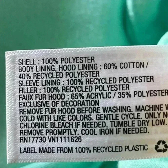 Cat & Jack NWT Girls Mint Green Coat Size 4/5 XS - Picture 6 of 11